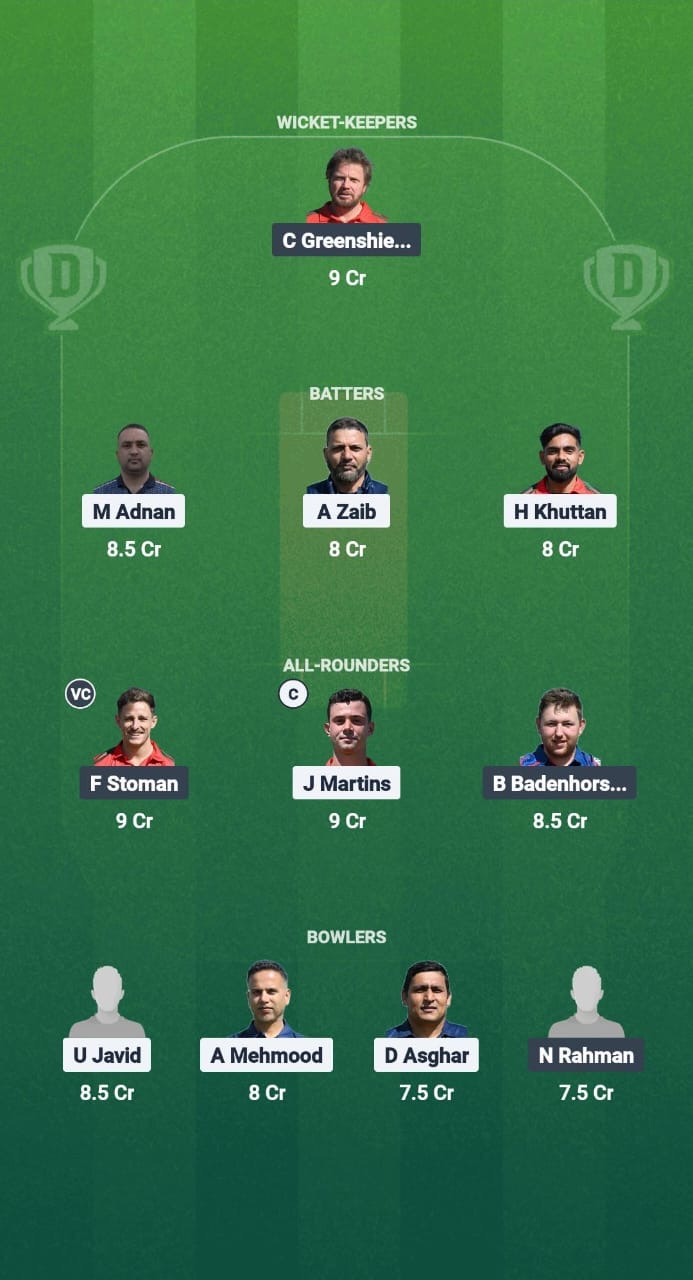 MAL vs OEI Dream11 Prediction Fantasy Cricket Tips Dream11 Team ECS T10 Santarem
