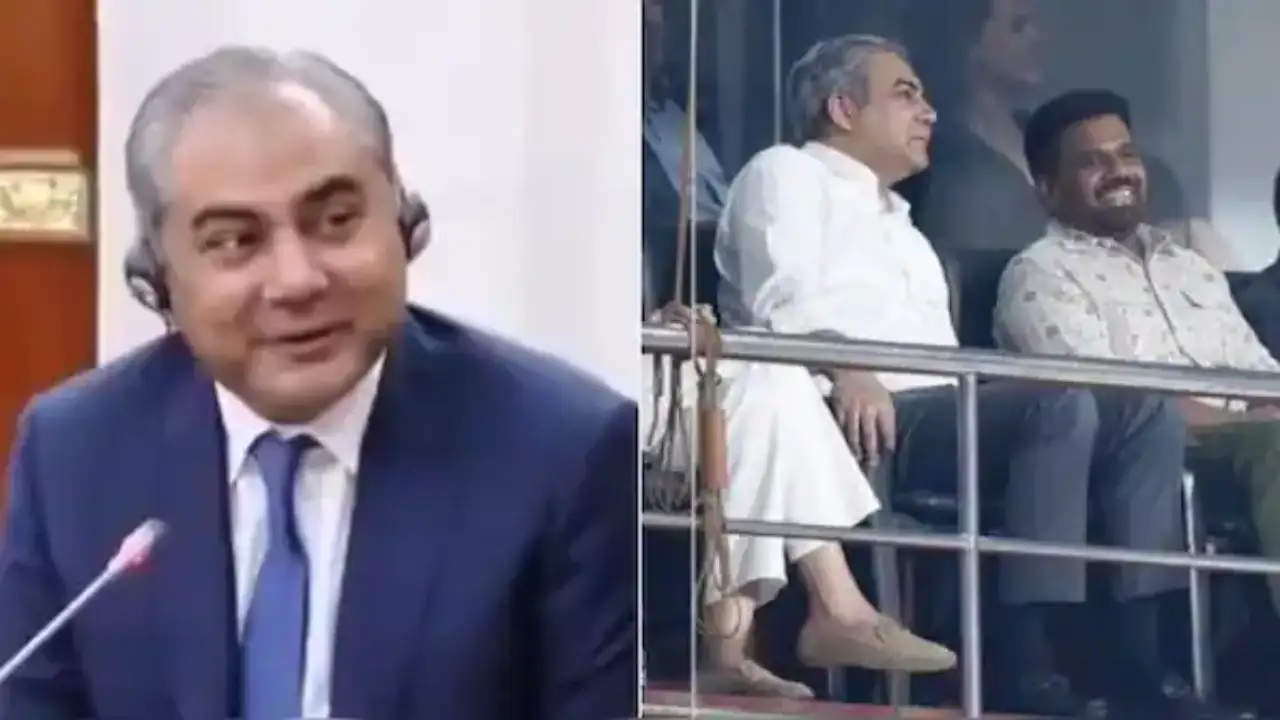 Mohsin Naqvi with Sri Lanka President