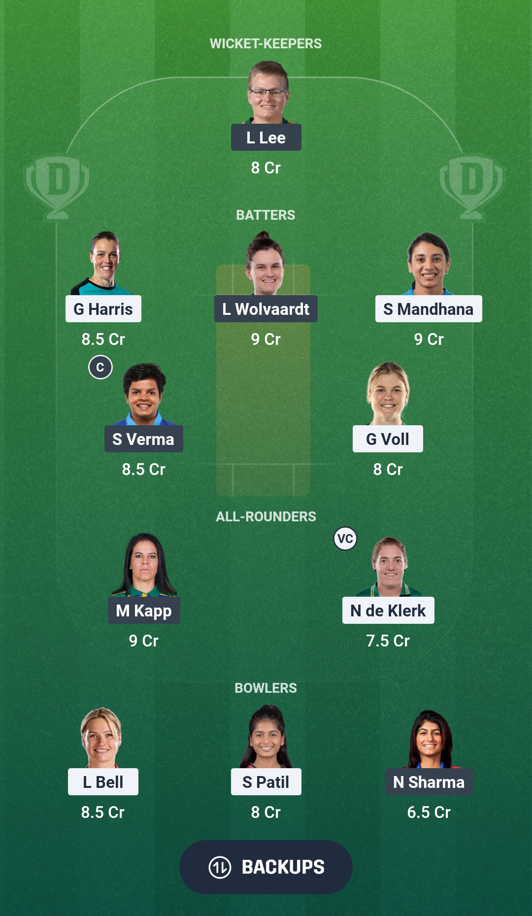 RCB-W vs DC-W Dream11 Prediction Fantasy Cricket Tips Dream11 Team WPL 2026