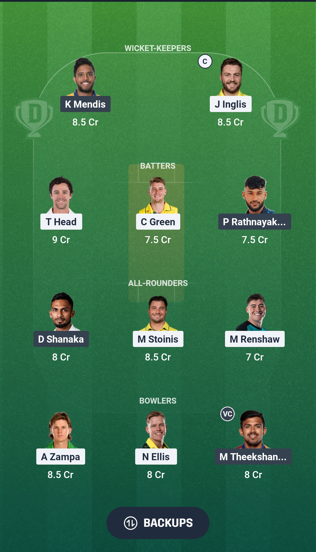 AUS vs SL Dream11 Prediction Fantasy Cricket Tips Dream11 Team ICC T20 World Cup 2026