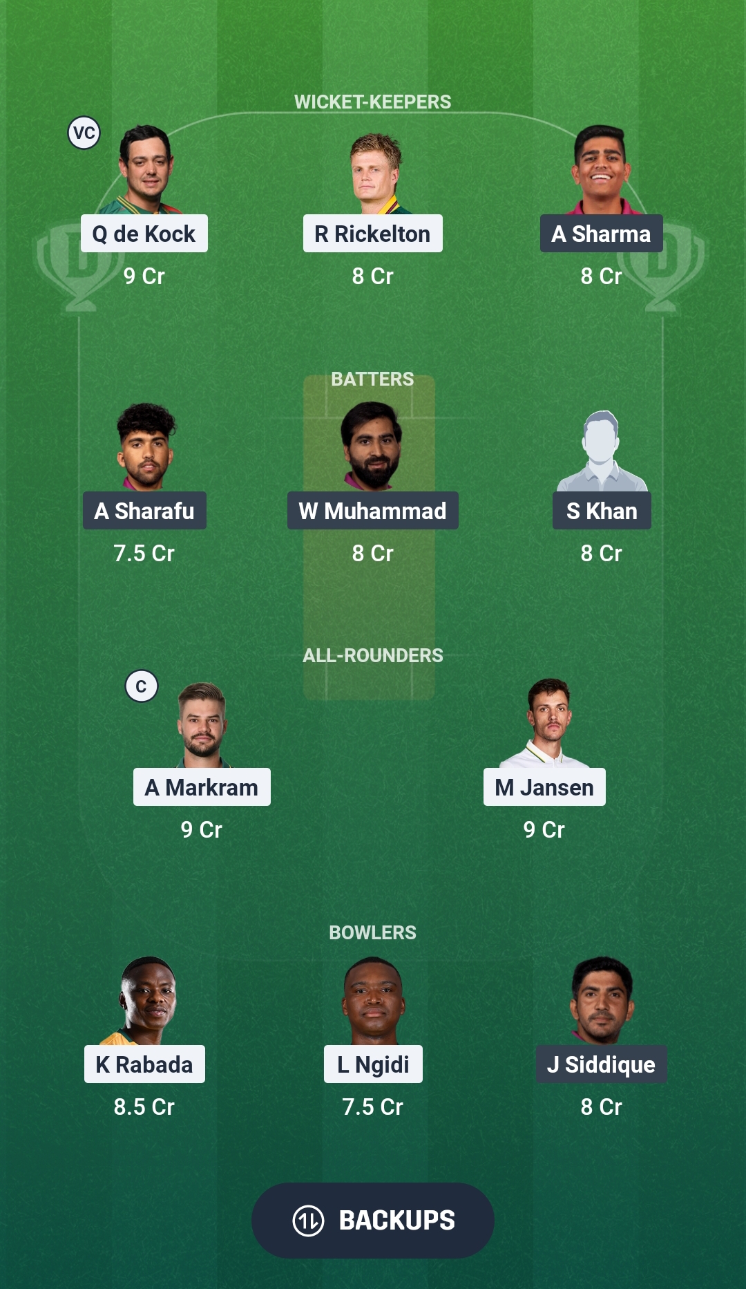 SA vs UAE Dream11 Prediction Fantasy Cricket Tips Dream11 Team ICC T20 World Cup 2026