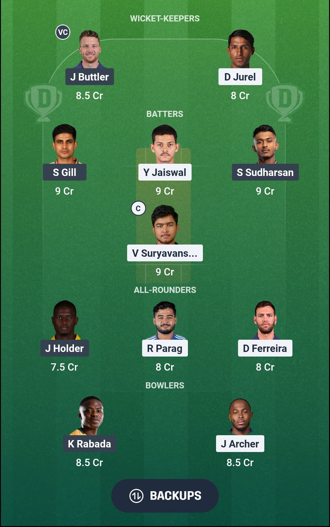 RR vs GT Dream11 Prediction Fantasy Cricket Tips Dream11 Team IPL 2026