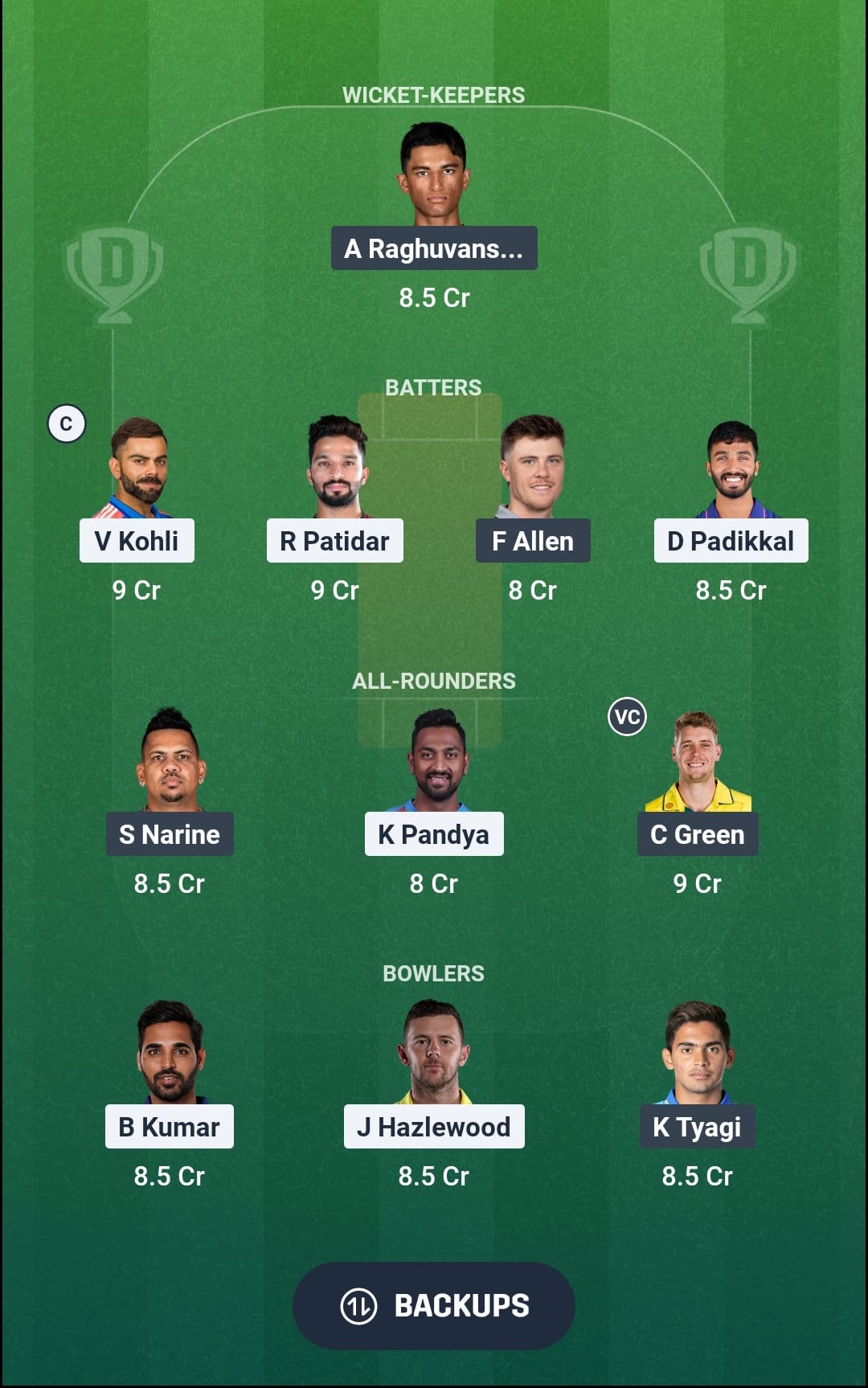 RCB vs KKR Dream11 Prediction Fantasy Cricket Tips Dream11 Team IPL 2026