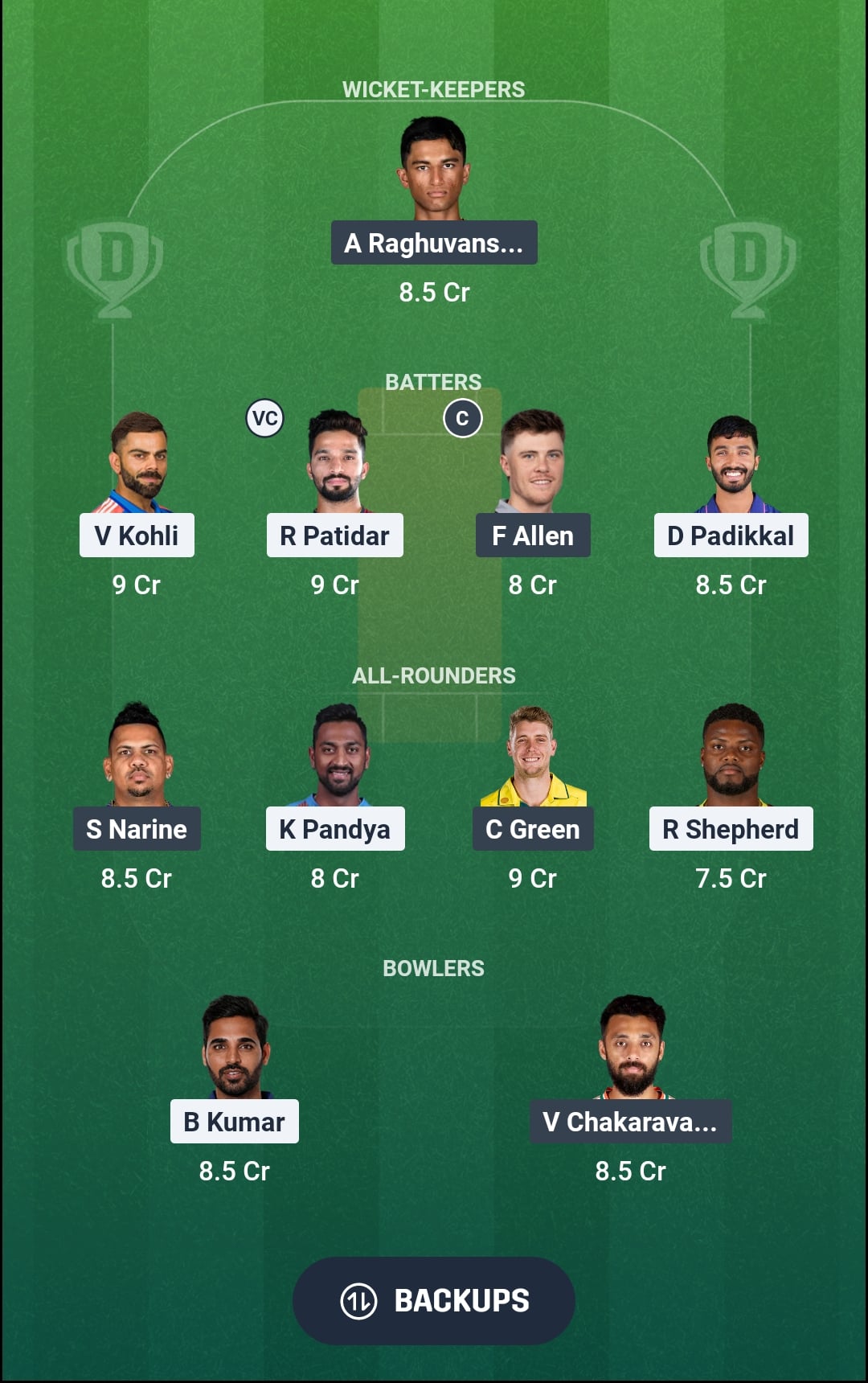 RCB vs KKR Dream11 Prediction Fantasy Cricket Tips Dream11 Team IPL 2026