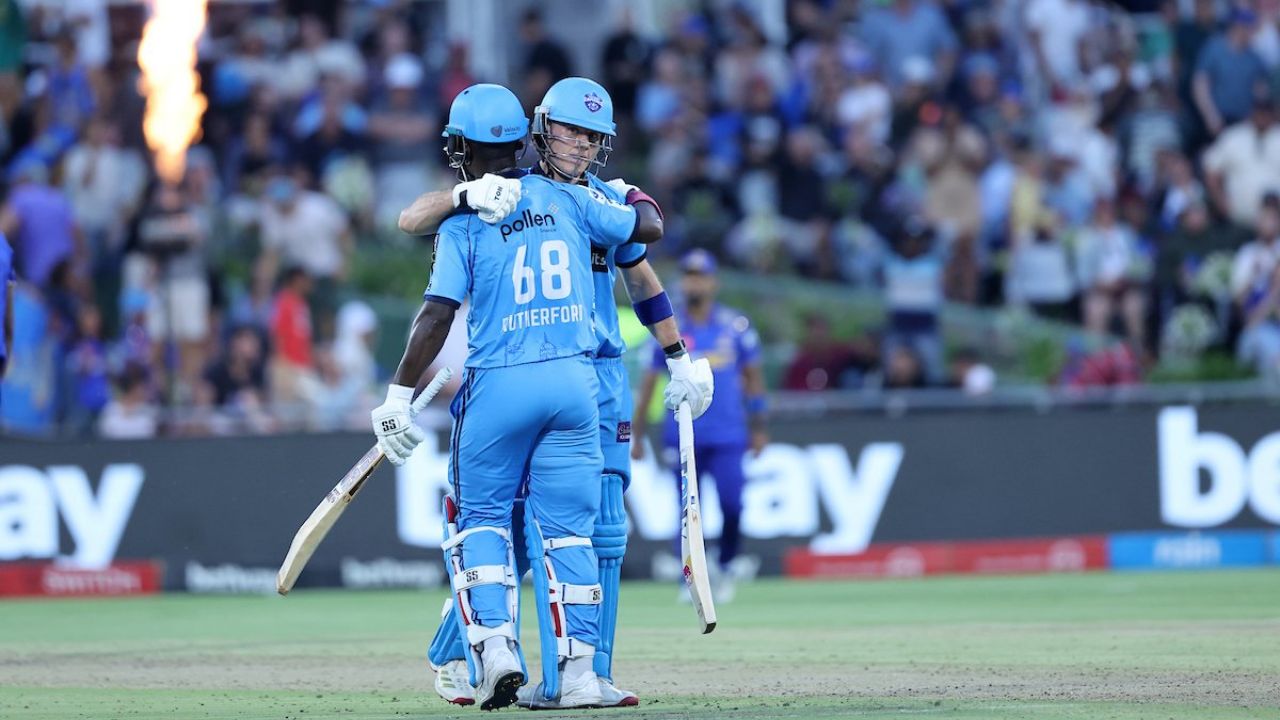 6 consecutive sixes! Dewald Brevis, Sherfane Rutherford go berserk in MI Cape Town vs Pretoria Capitals clash