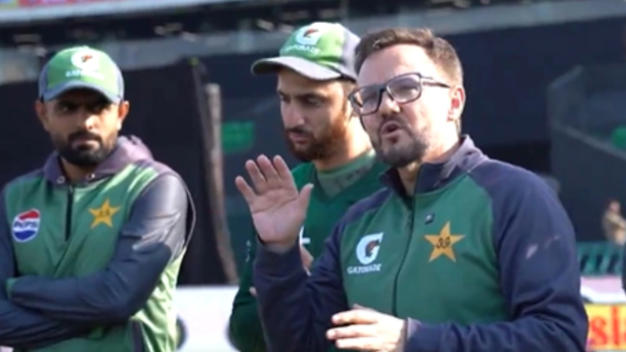 Babar Azam and Mike Hesson