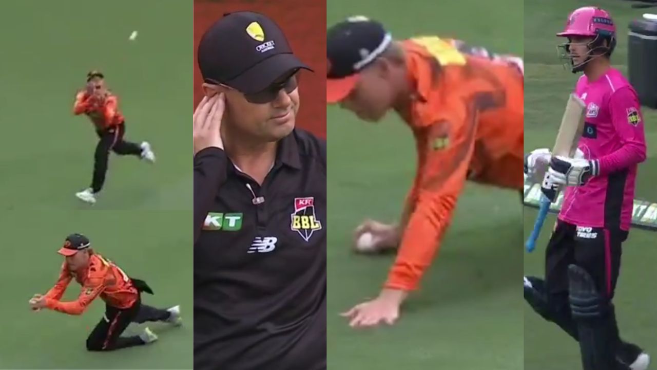Bizarre scenes in BBL final: Sydney Sixers' batter Joel Davies called back after being given out