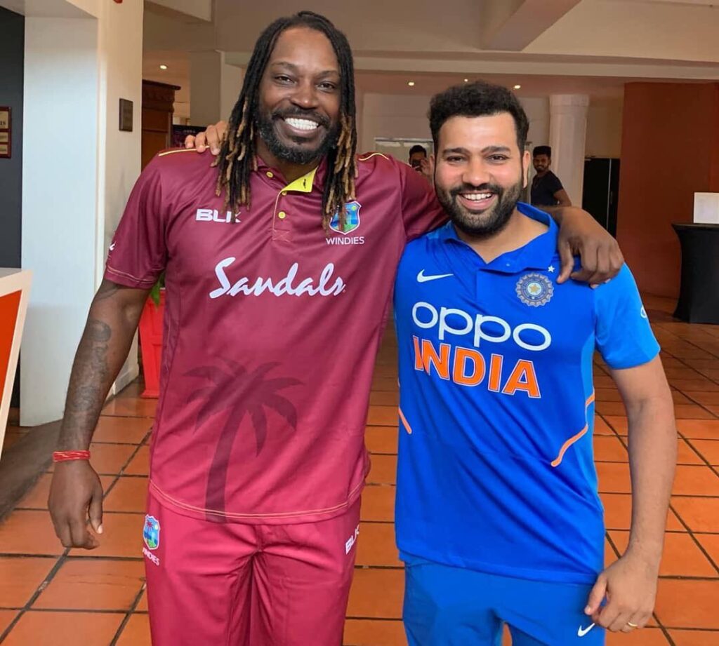 Rohit Sharma and Chris Gayle