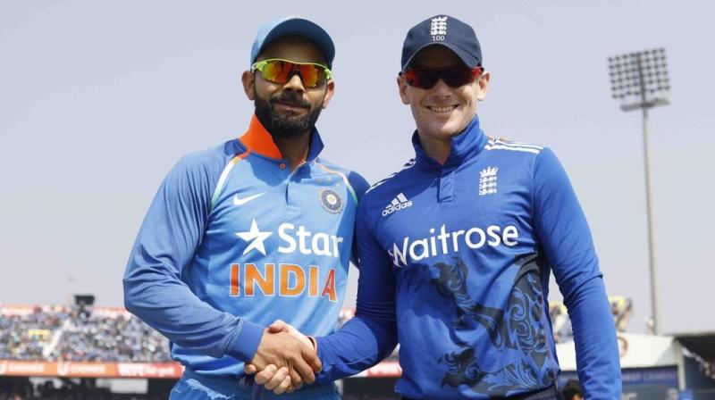 Virat Kohli and Eoin Morgan