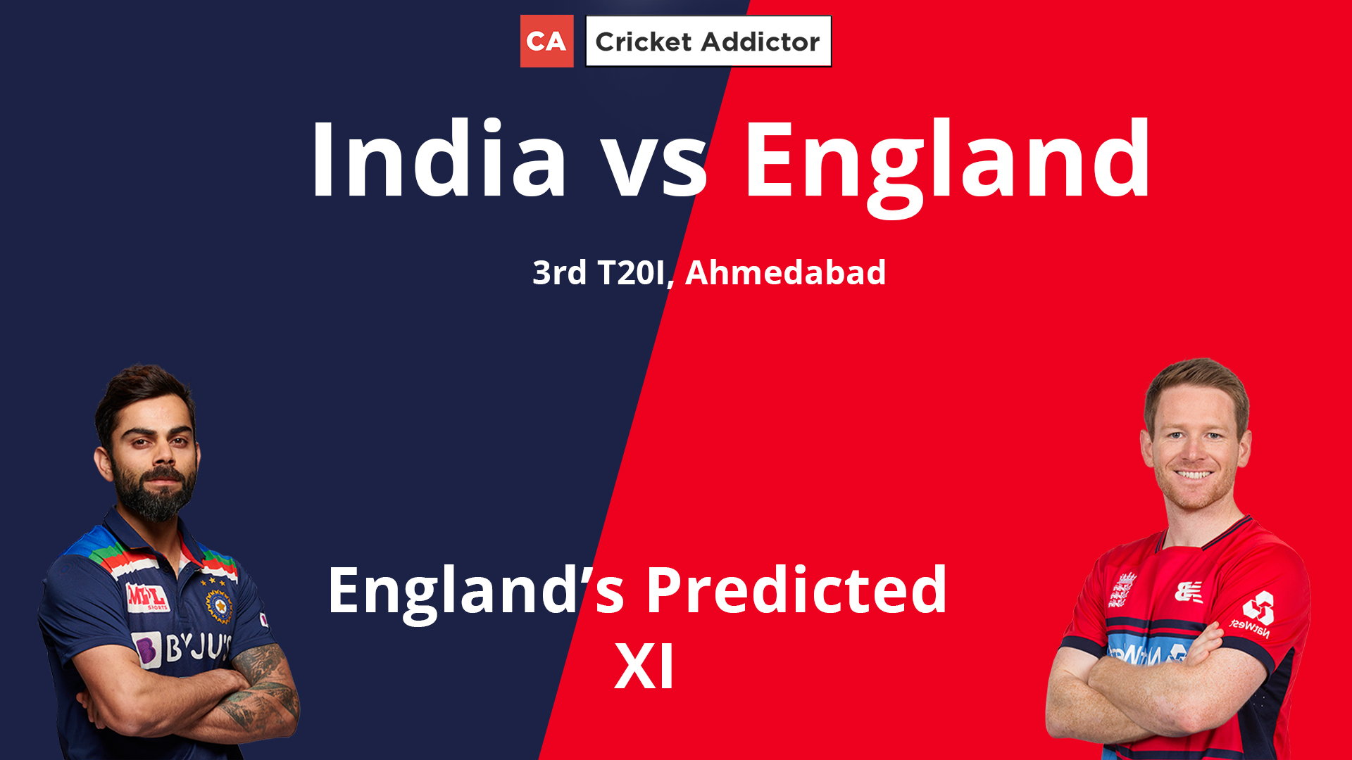 India vs England 2021, 3rd T20I: England’s Predicted XI