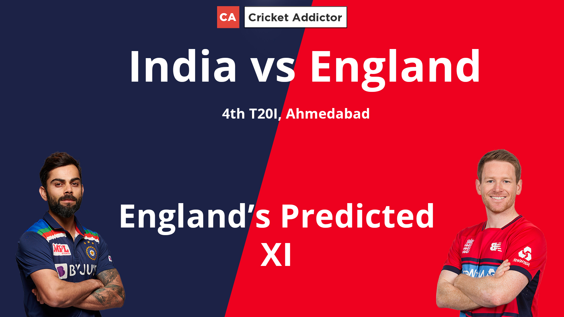 India vs England 2021, 4th T20I: England’s Predicted XI