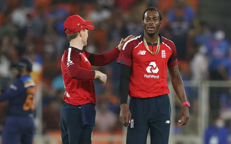 Jofra Archer, Eoin Morgan, England