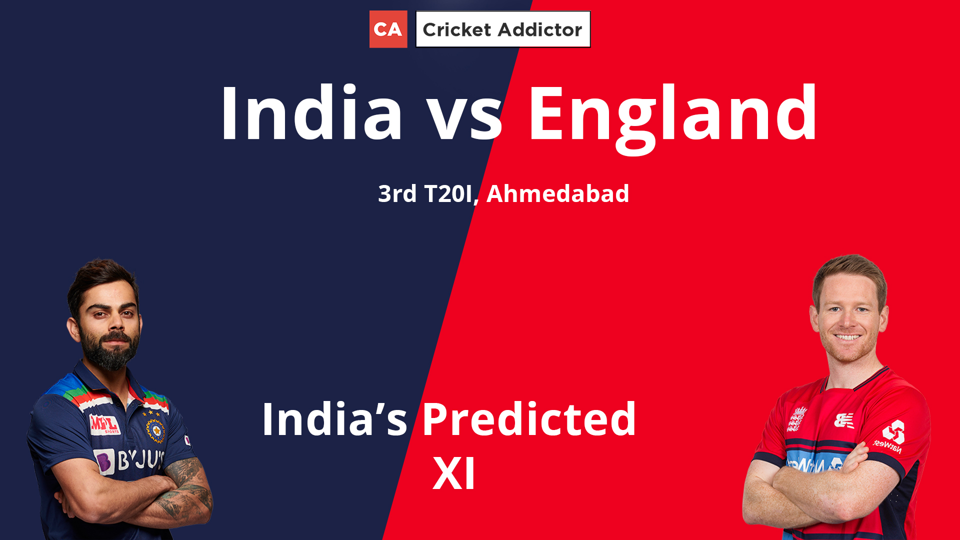 India vs England 2021, 3rd T20I: India’s Predicted XI