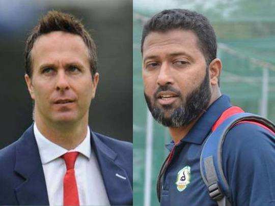 Michael Vaughan and Wasim Jaffer (Photo- Twitter)