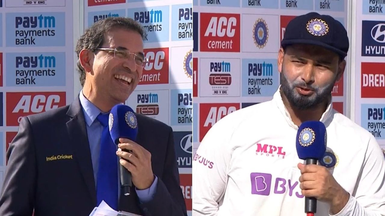 Rishabh Pant and Harsha Bhogle