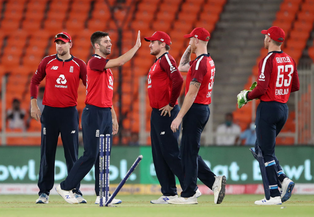 Eoin Morgan, KL Rahul, Mark Wood