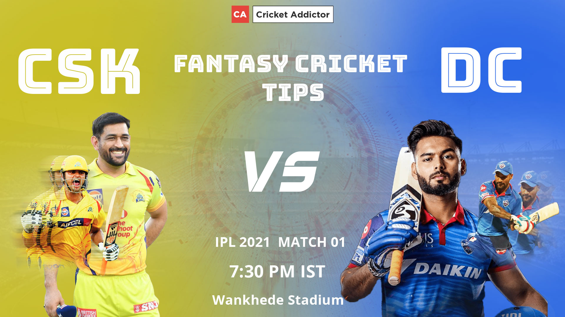 Chennai Super Kings (CSK) vs Delhi Capitals (DC) Dream11 Prediction, Fantasy Cricket Tips, Playing XI, Pitch Report, Dream11 Team, Injury Update of VIVO IPL 2021.