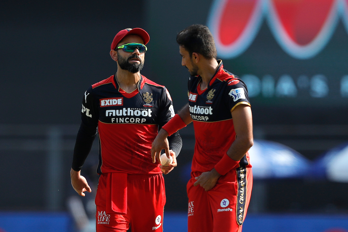 Virat Kohli and Harshal Patel