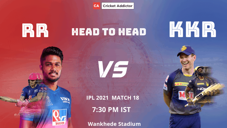 IPL 2021, Rajasthan Royals, Kolkata Knight Riders, Head-to-Head, RR vs KKR