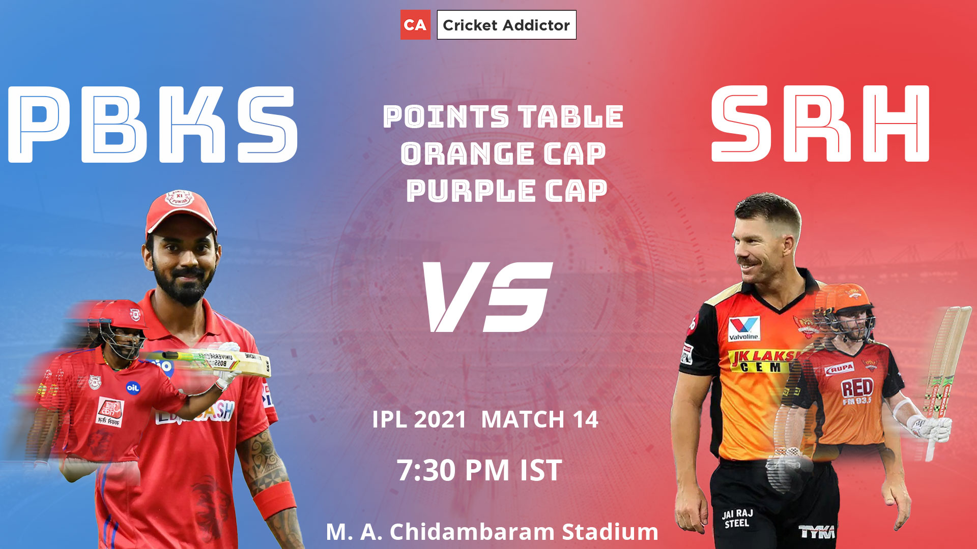 IPL 2021, Points Table, Orange Cap, Purple Cap