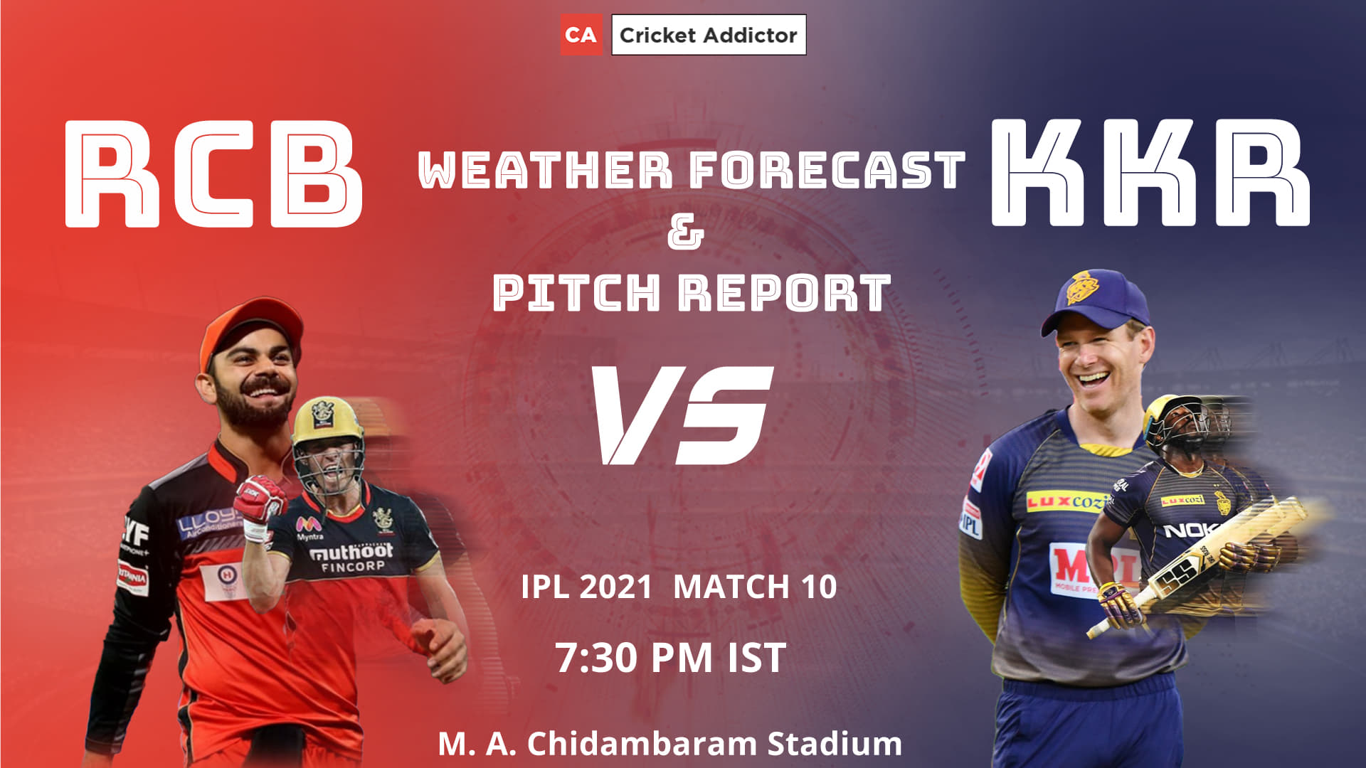 IPL 2021, Royal Challengers Bangalore, Kolkata Knight Riders, RCB vs KKR, Weather, Pitch, Chepauk, Chennai