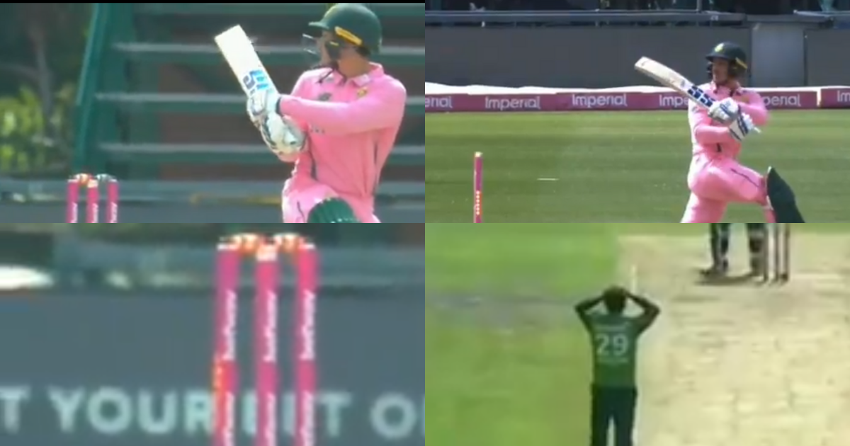 Watch: Ball Hits The Stumps But Bails Hang On As Quinton de Kock Survives A Dismissal