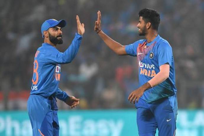 Virat Kohli and Washington Sundar (Image Credit: Twitter)