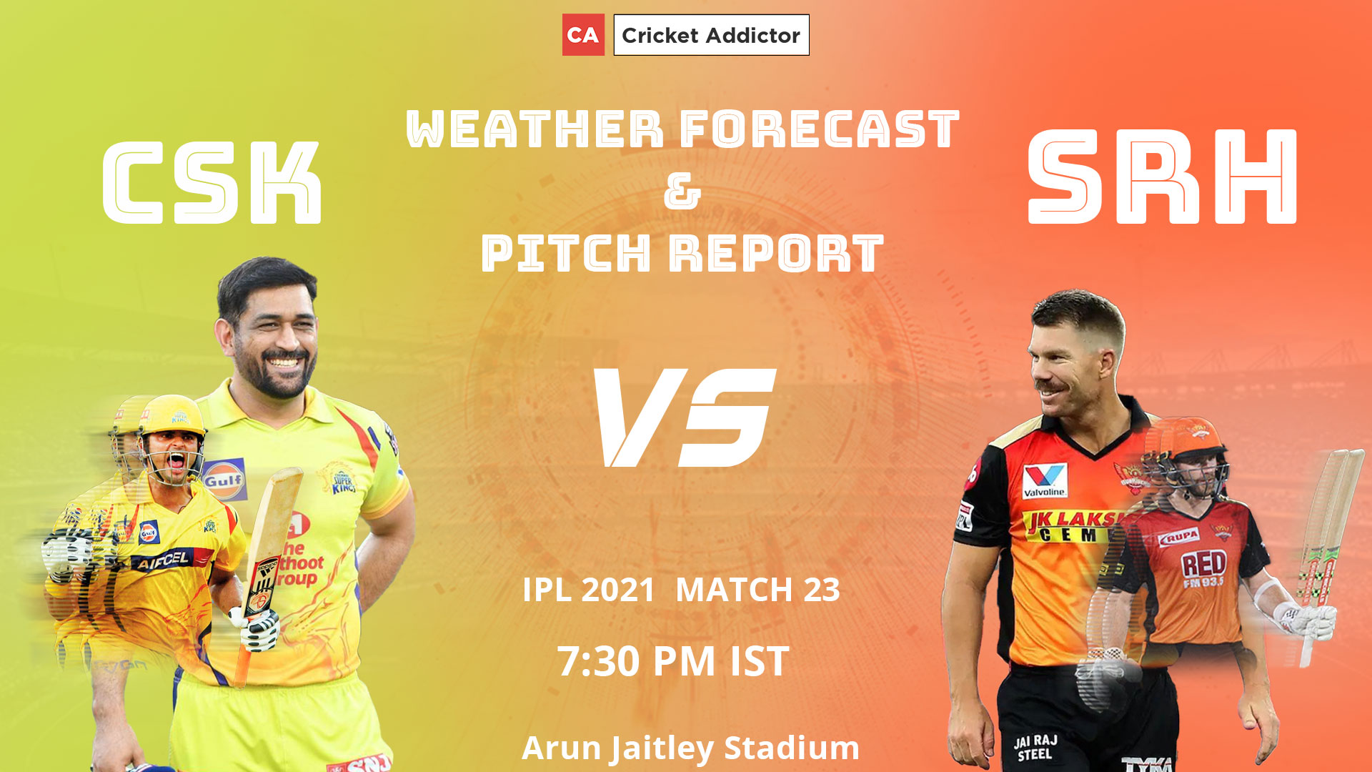 IPL 2021, CSK vs SRH, Weather, Pitch