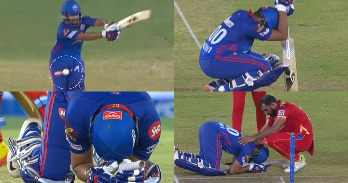Watch: Prithvi Shaw Checks Beyond His Underpants And Smiles After Being Hit On The Crotch 2 Watch- Prithvi Shaw Falls To The Ground After Being Hit By Riley Meredith On The Crotch