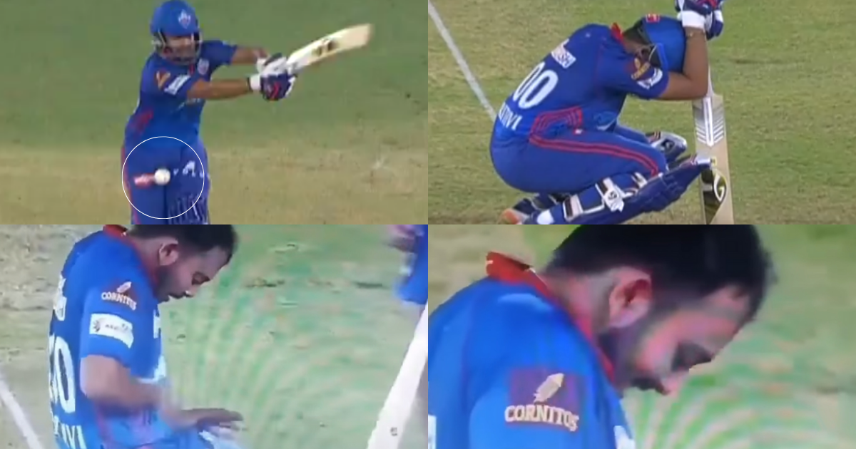 DC vs PBKS: Prithvi Shaw Curiously Looks Inside His Pants After Being Hit  In The Crotch