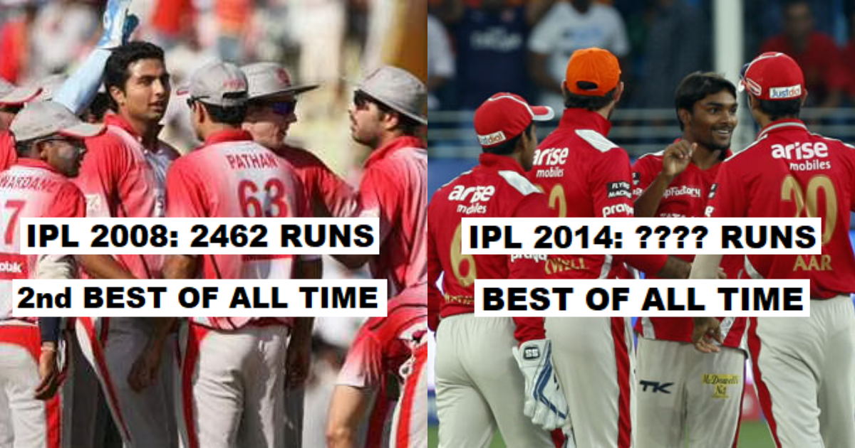 Season Wise Break Up Of Runs Scored By Punjab Kings (PBKS) In The IPL