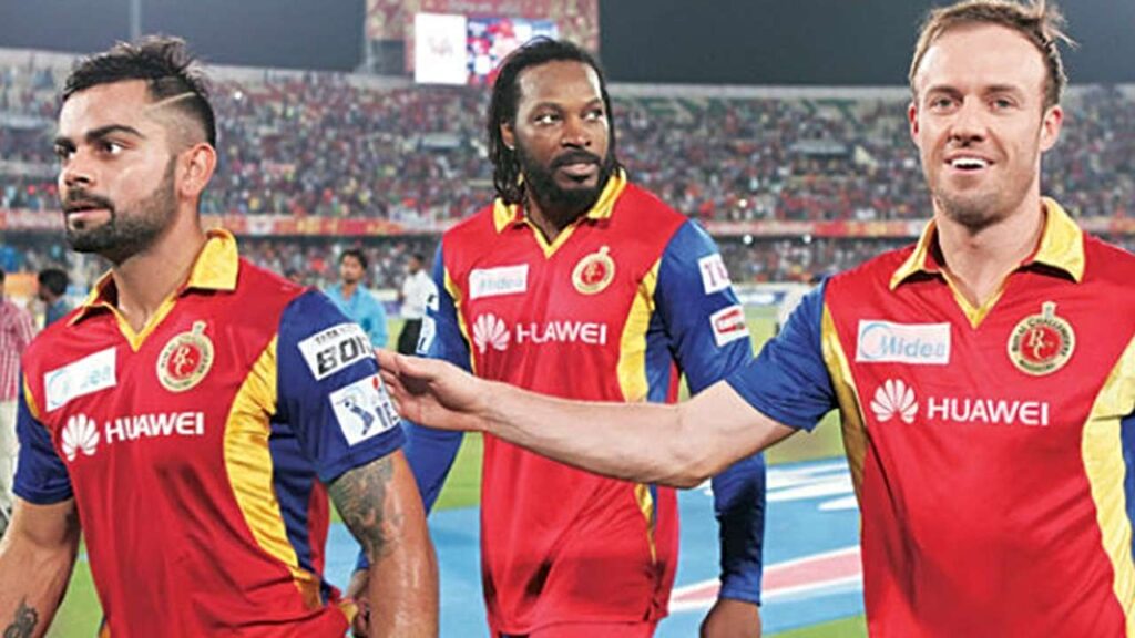 Virat Kohli, Chris Gayle and AB de Villiers