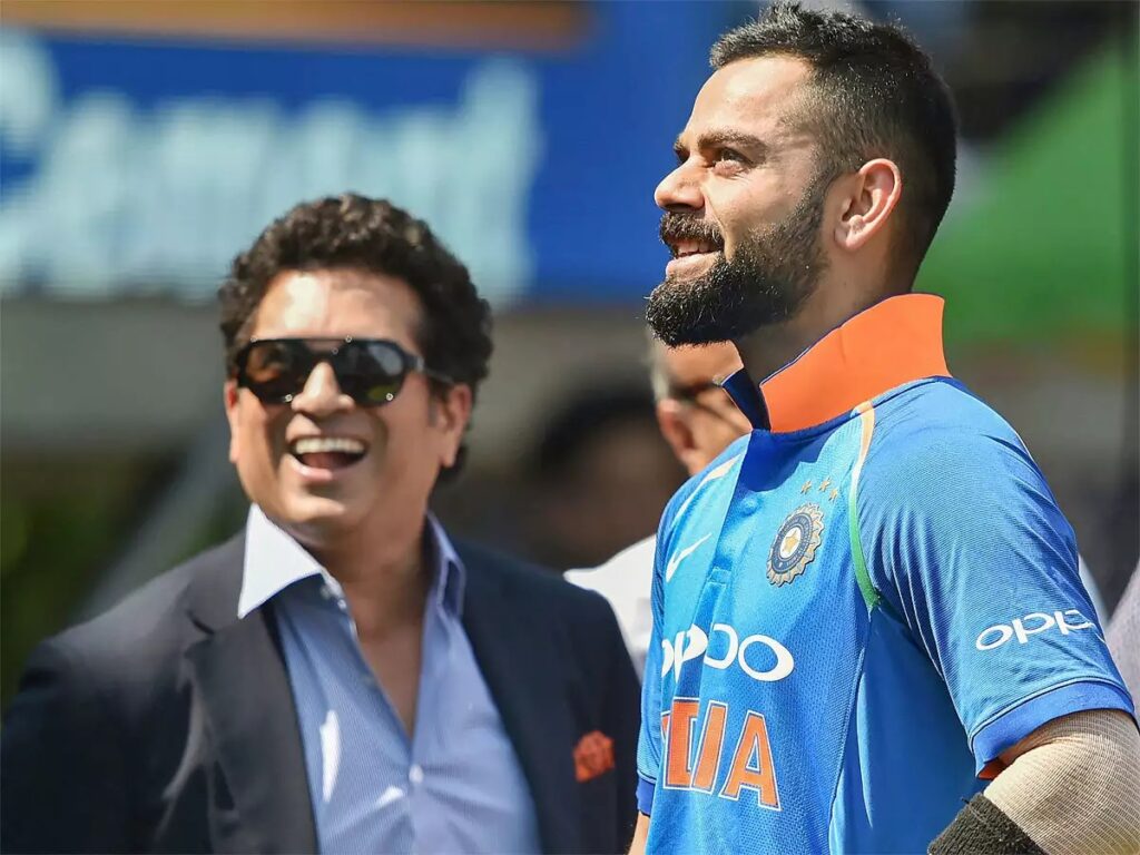 Virat Kohli and Sachin Tendulkar