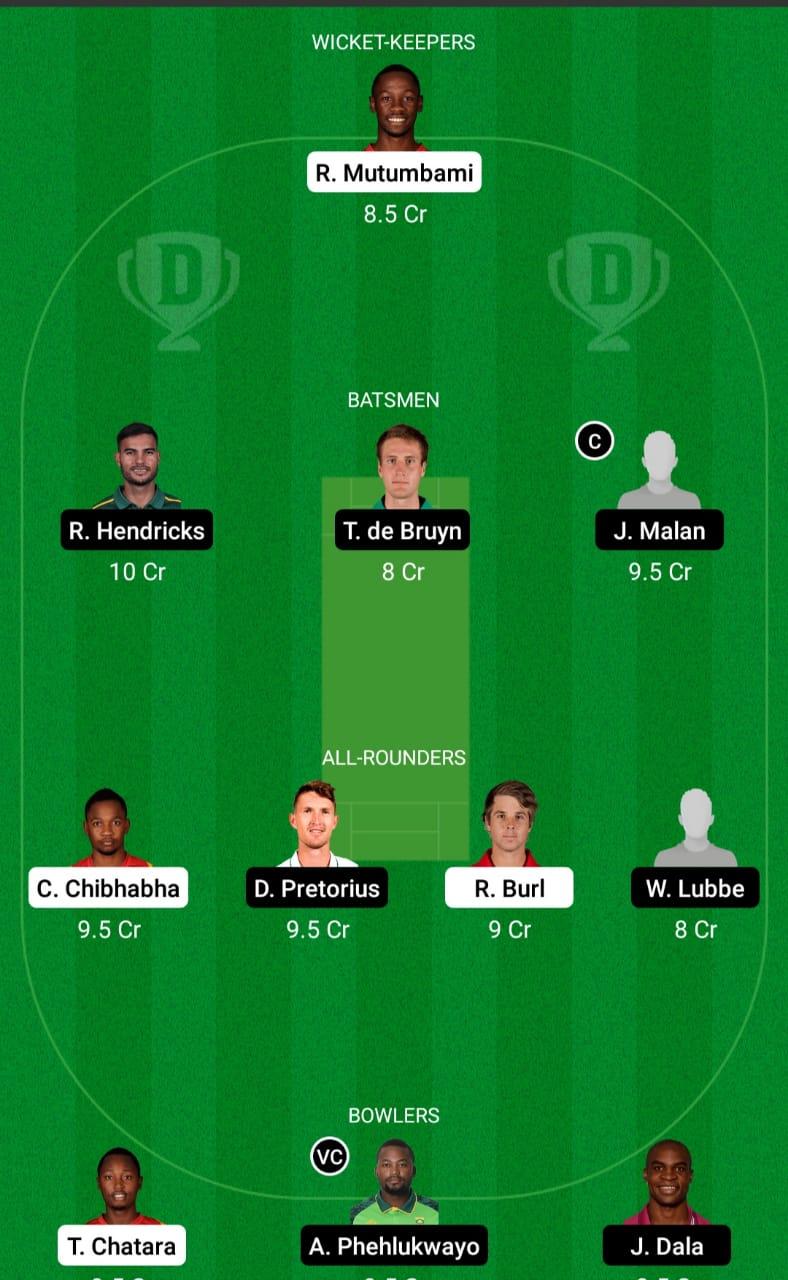 Zimbabwe A vs South Africa A Dream11 Prediction Fantasy Cricket Tips Dream11 Team
