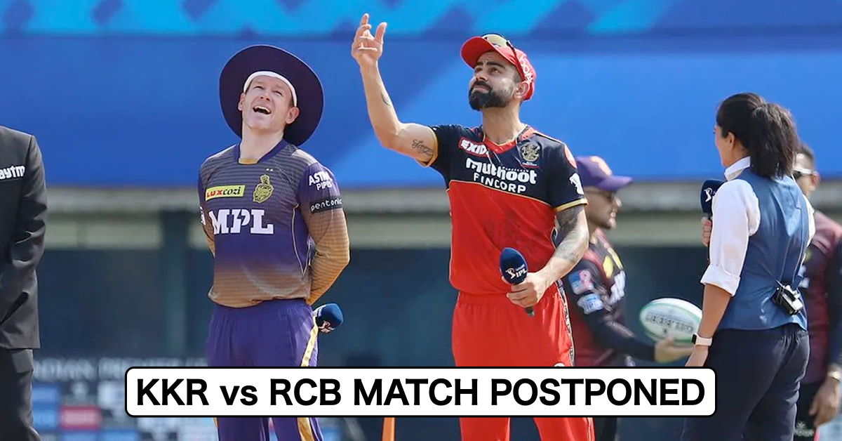 KKR vs RCB Postponed, IPL 2021