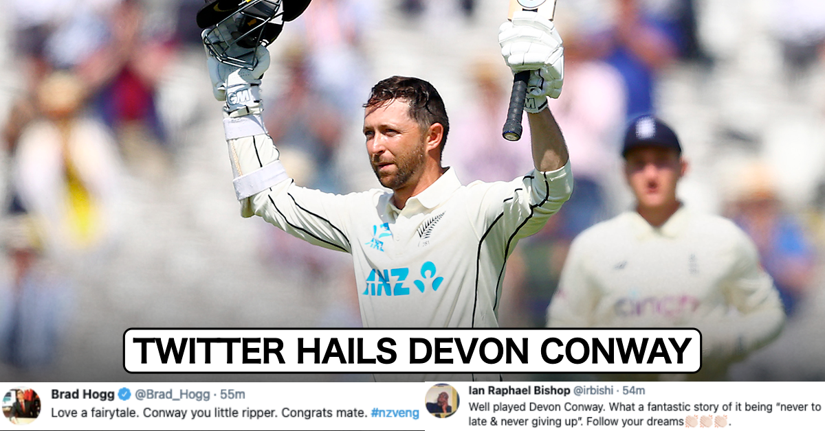 Twitter Erupts As New Zealand Opener Devon Conway Smashes Double-Century On Test Debut At The Lord's