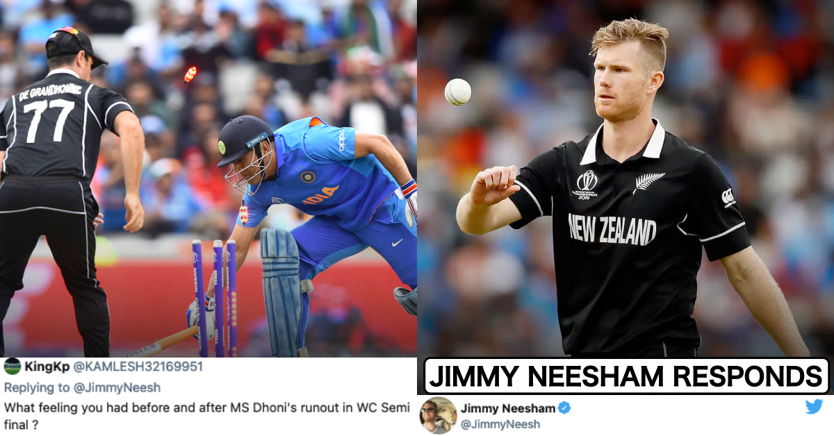 Fan Asks Jimmy Neesham How He Felt Before And After MS Dhoni's Wicket In WC 2019 SF; Kiwi All-Rounder Responds
