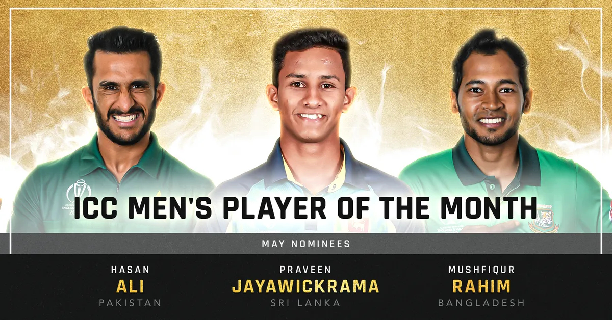 ICC Player Of The Month Award: Hasan Ali, Mushfiqur Rahim And Praveen Jayawickrama Nominated For The Month Of May 2021