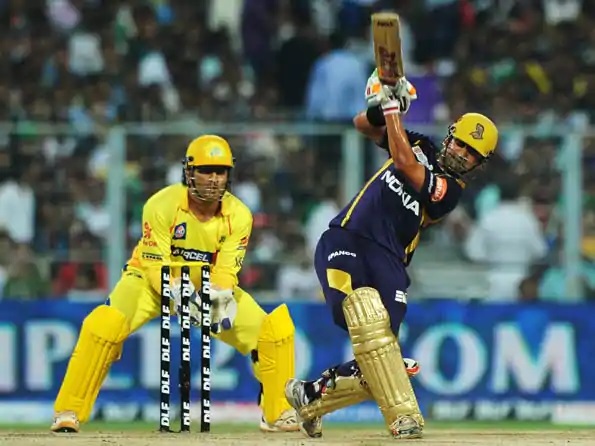 MS Dhoni and Gautam Gambhir during IPL 2012 final