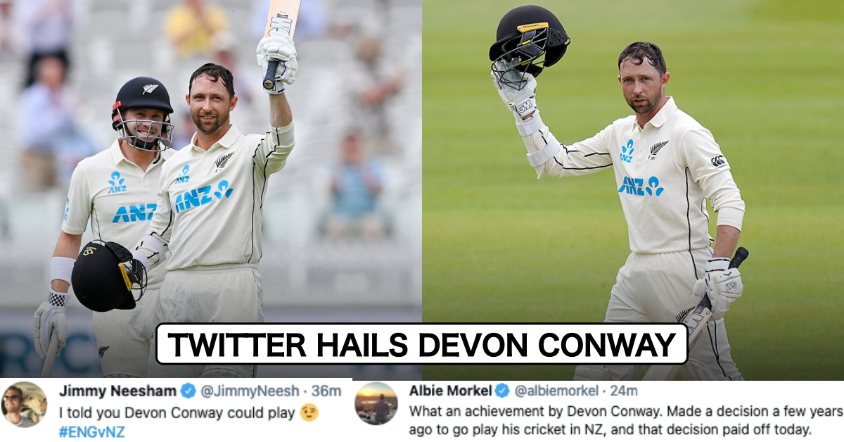 Twitter Erupts As Devon Conway Smashes Century On Test Debut Against England At Lord's