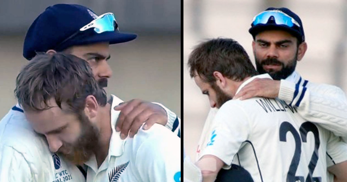 Virat Kohli Kane Williamson Hug WTC Final