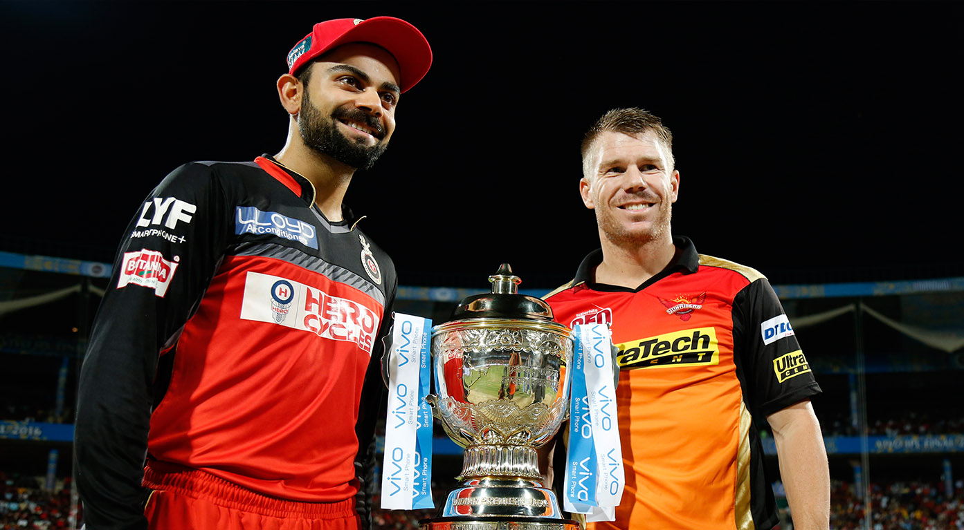 Virat Kohli and David Warner During IPL 2016 final