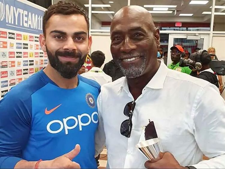 Virat Kohli and Vivian Richards Image Credit: Twitter