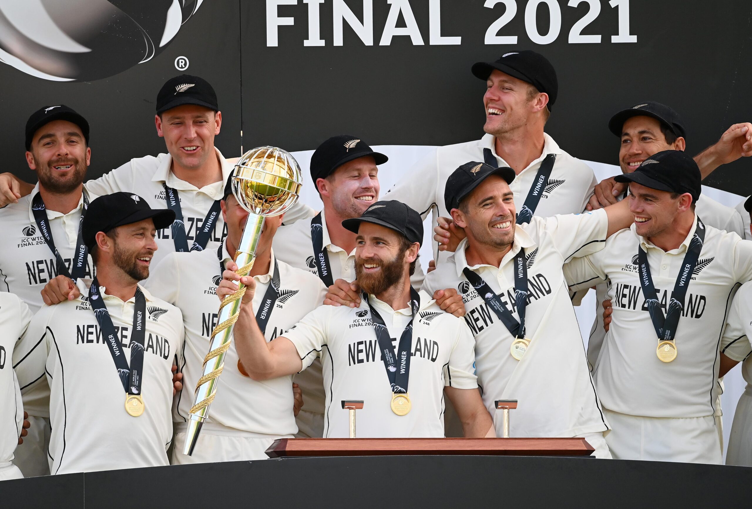 New Zealand with the ICC WTC Mace 2019-21 [Image- Getty]