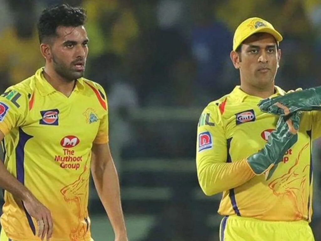 Deepak Chahar and MS Dhoni