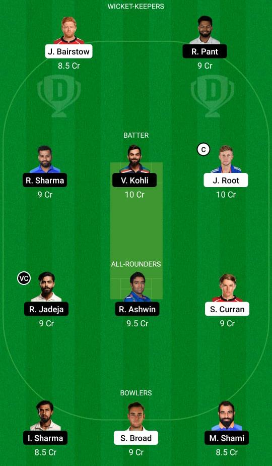 England vs India Dream11 Prediction Fantasy Cricket Tips Dream11 Team