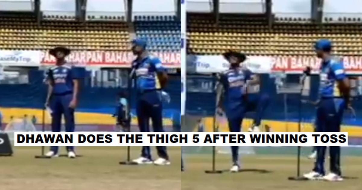 Shikhar Dhawan Does The Thigh Five After Winning The Toss In The 3rd ODI vs Sri Lanka