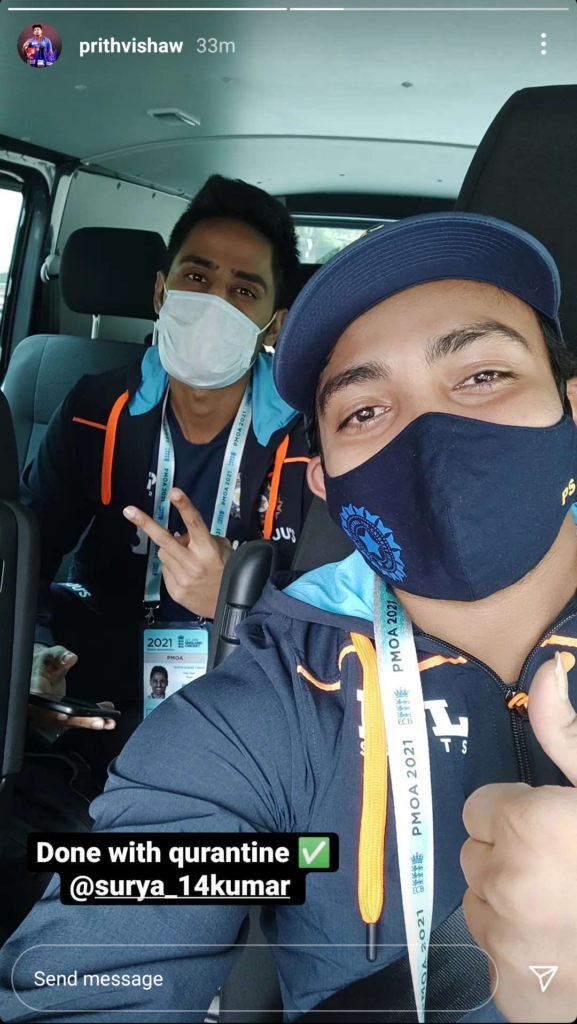 Suryakumar Yadav, Prithvi Shaw