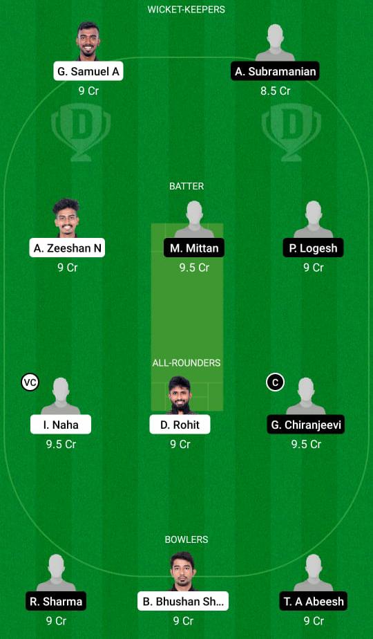 PAN vs SHA Dream11 Prediction Fantasy Cricket Tips Dream11 Team BYJU's Pondicherry T20 