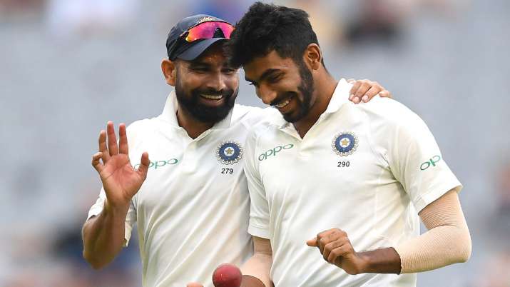 Mohammed Shami and Jasprit Bumrah, India